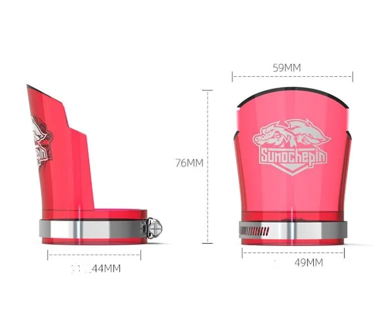 Pair of transparent silver PC motorcycle shock absorber protective sleeves with stainless steel clamps.