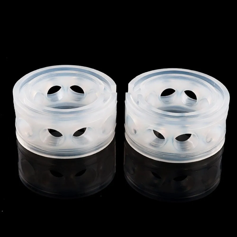Transparent rubber spring shock absorbers for car modification in six size options with dimensional specifications