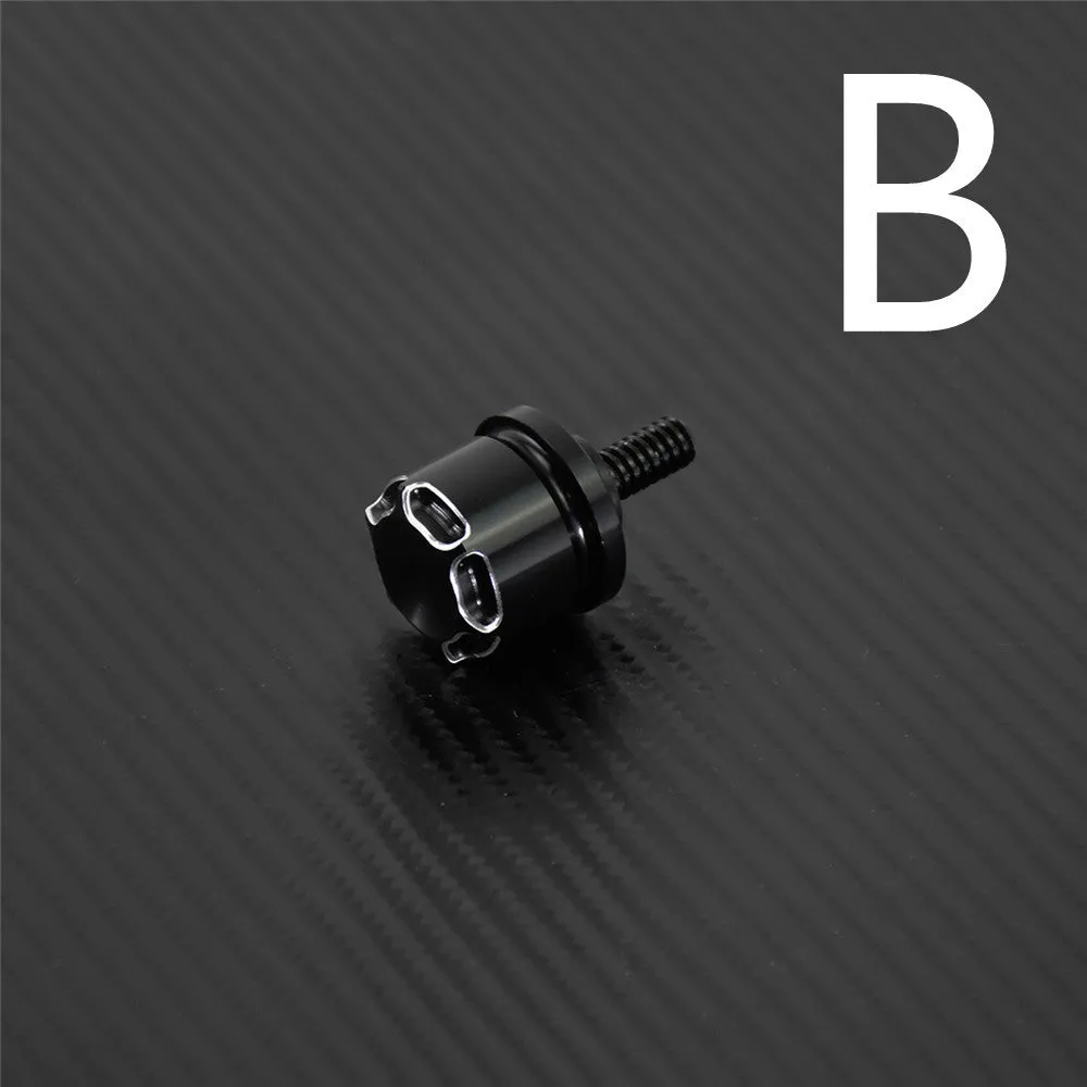 Black aluminium alloy 6mm screw cap cover seat cushion seat pack nut on white background