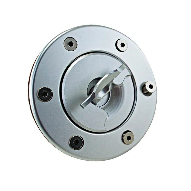 Silver aluminium alloy fuel tank cap universal fit for most cars item TU-SLYXG01