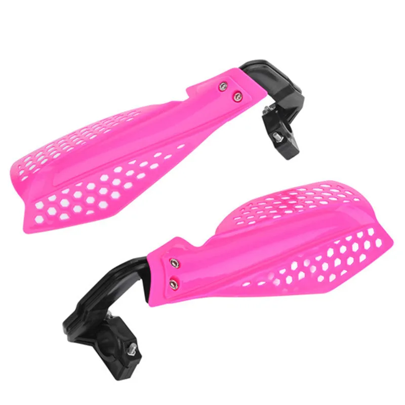 Pair of plastic motorcycle hand guard accessories in black colour