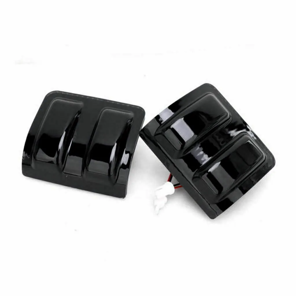 Ford F250 F350 F450 F550 3-grid LED front mirror lights with clear shell and yellow-white running water mode