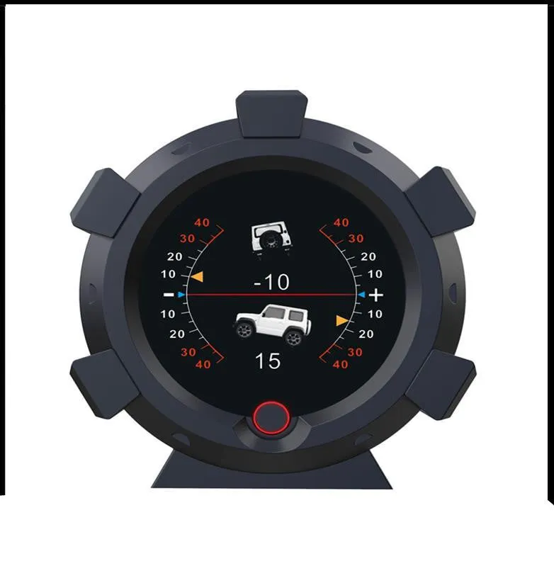 Car incline meter with satellite positioning and voltage reverse protection in OBD colour