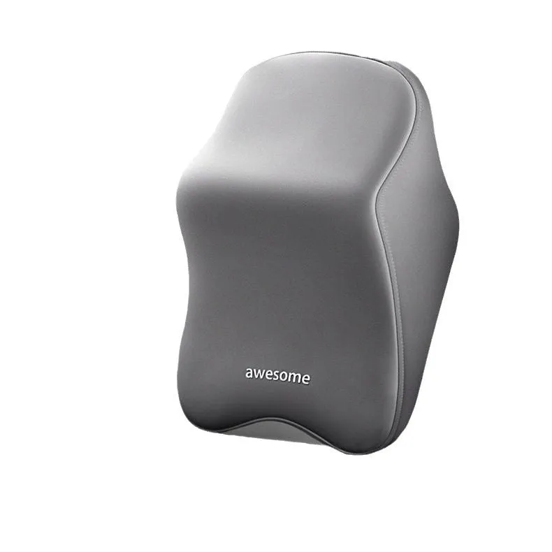 Automotive headrest pillow and lumbar support pillow set with memory foam filling in four colour options