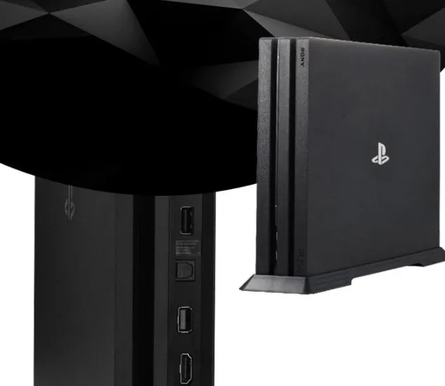 PS4 Pro upright bracket black 37cm x 9cm x 2.5cm for vertical console placement