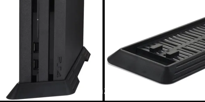 PS4 Pro upright bracket black 37cm x 9cm x 2.5cm for vertical console placement