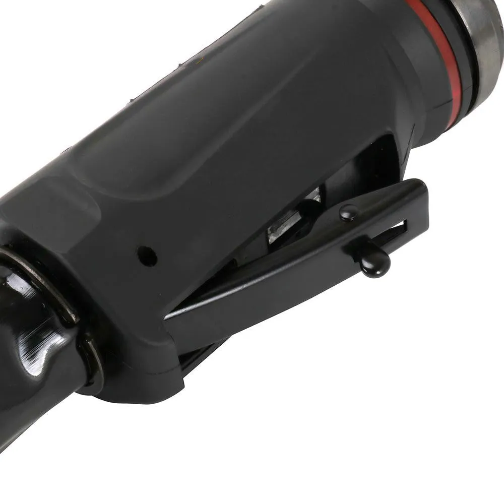 Pneumatic rubber tapping knife with black aluminium alloy body and non-slip rubber handle, 200mm blade, black colour