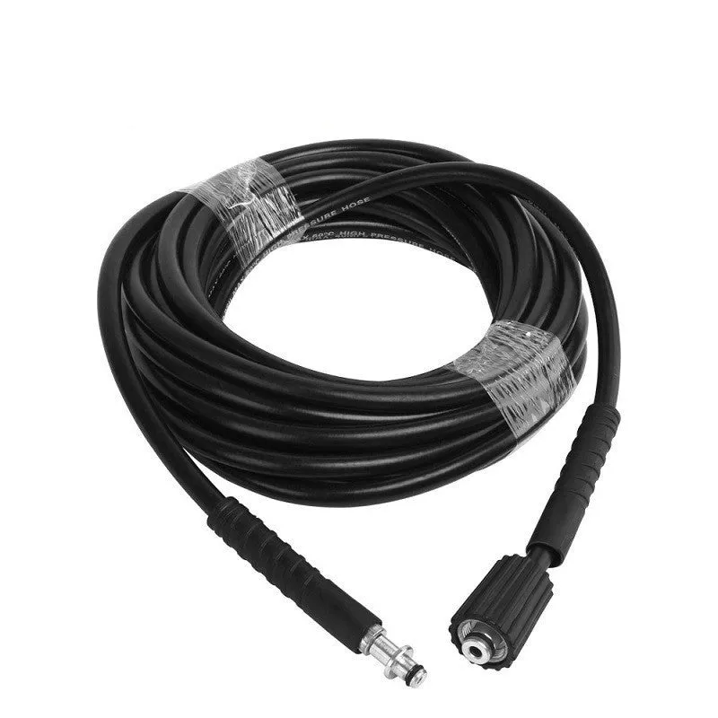 Black 10m high pressure car wash tube with copper gun head and nylon gun body for car washing