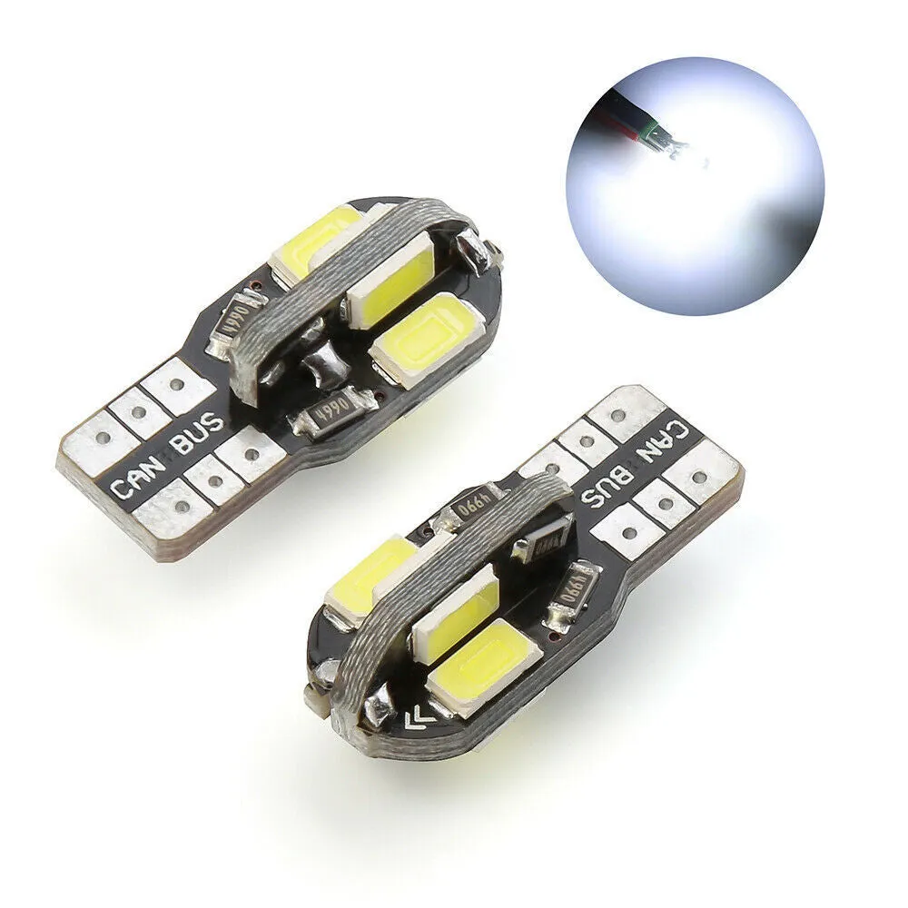T10 LED light board with eight 5730SMD LEDs on a PC board, 11mm by 25mm, for car width indicator and license plate light