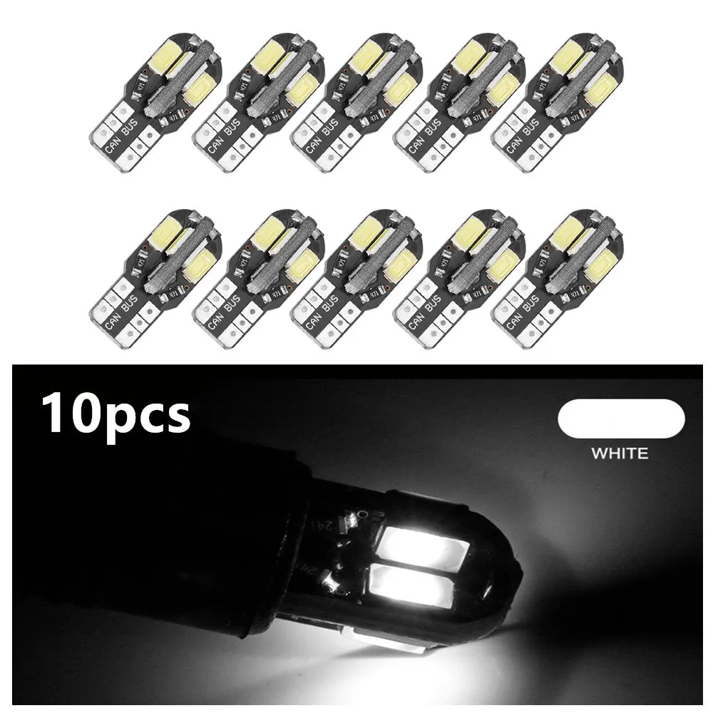 T10 LED light board with eight 5730SMD LEDs on a PC board, 11mm by 25mm, for car width indicator and license plate light