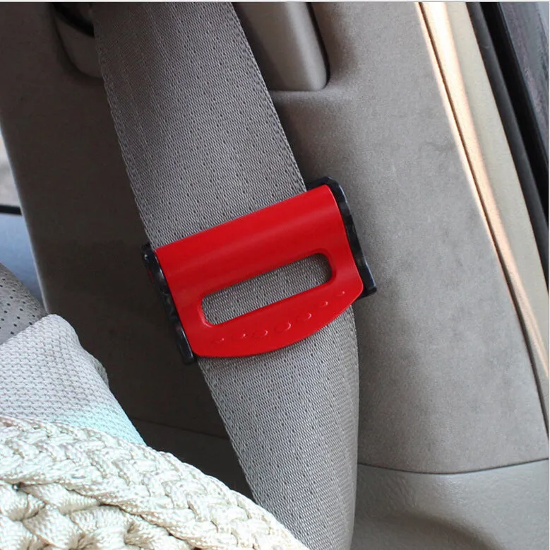 Car seat belt fixing clip in black ABS, 5.5cm length, 4cm width, 1.5cm height