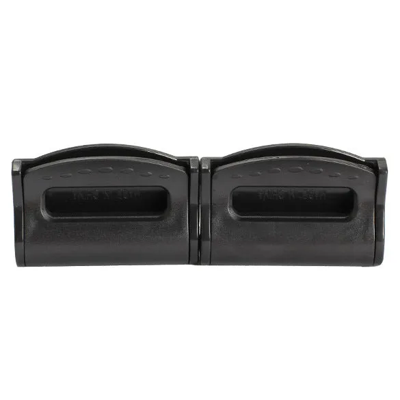 Car seat belt fixing clip in black ABS, 5.5cm length, 4cm width, 1.5cm height