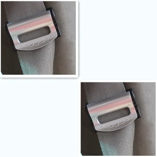 Car seat belt fixing clip in black ABS, 5.5cm length, 4cm width, 1.5cm height