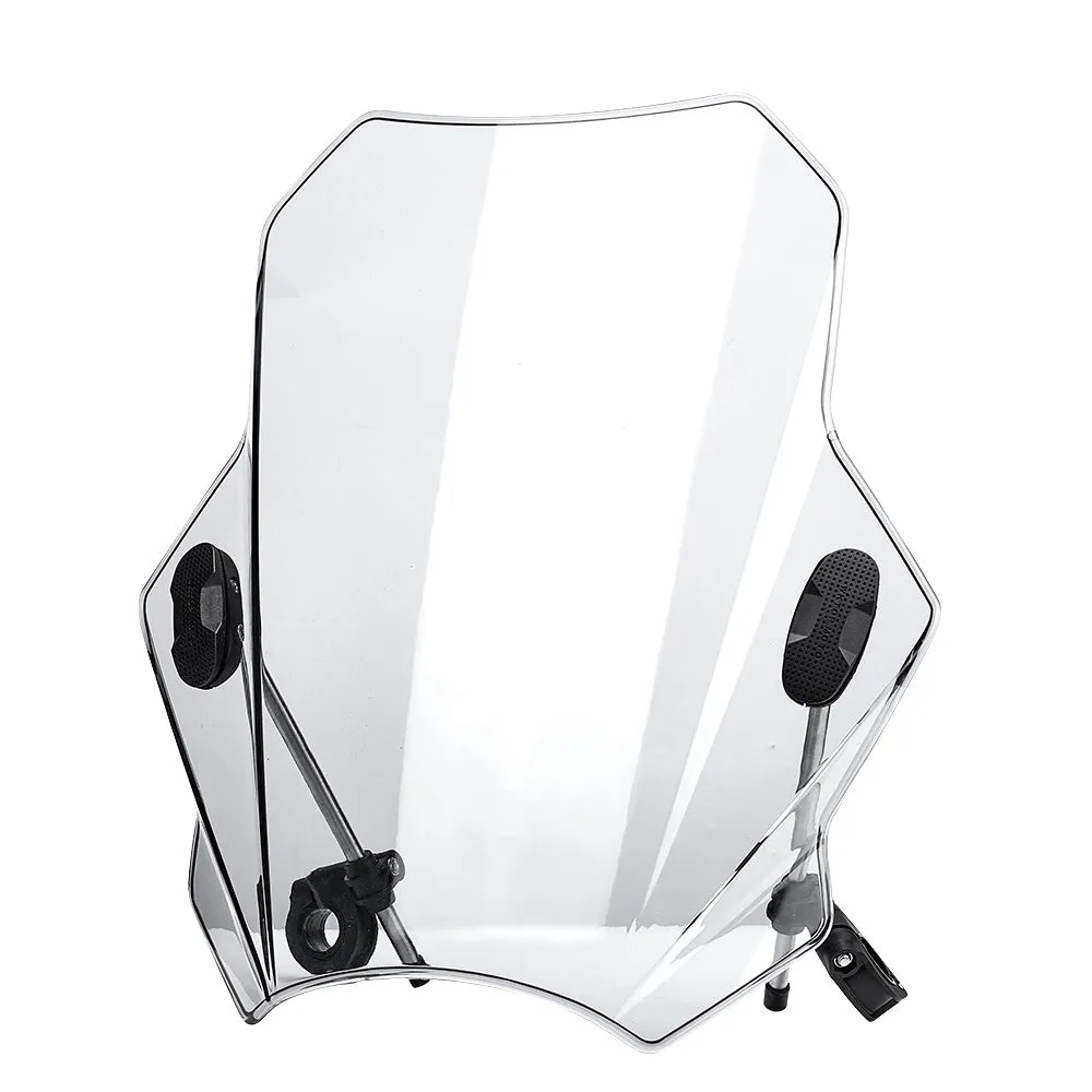 Glass motorcycle windshield for Honda Kawasaki Yamaha Ducati street bike in black 40x40x10cm