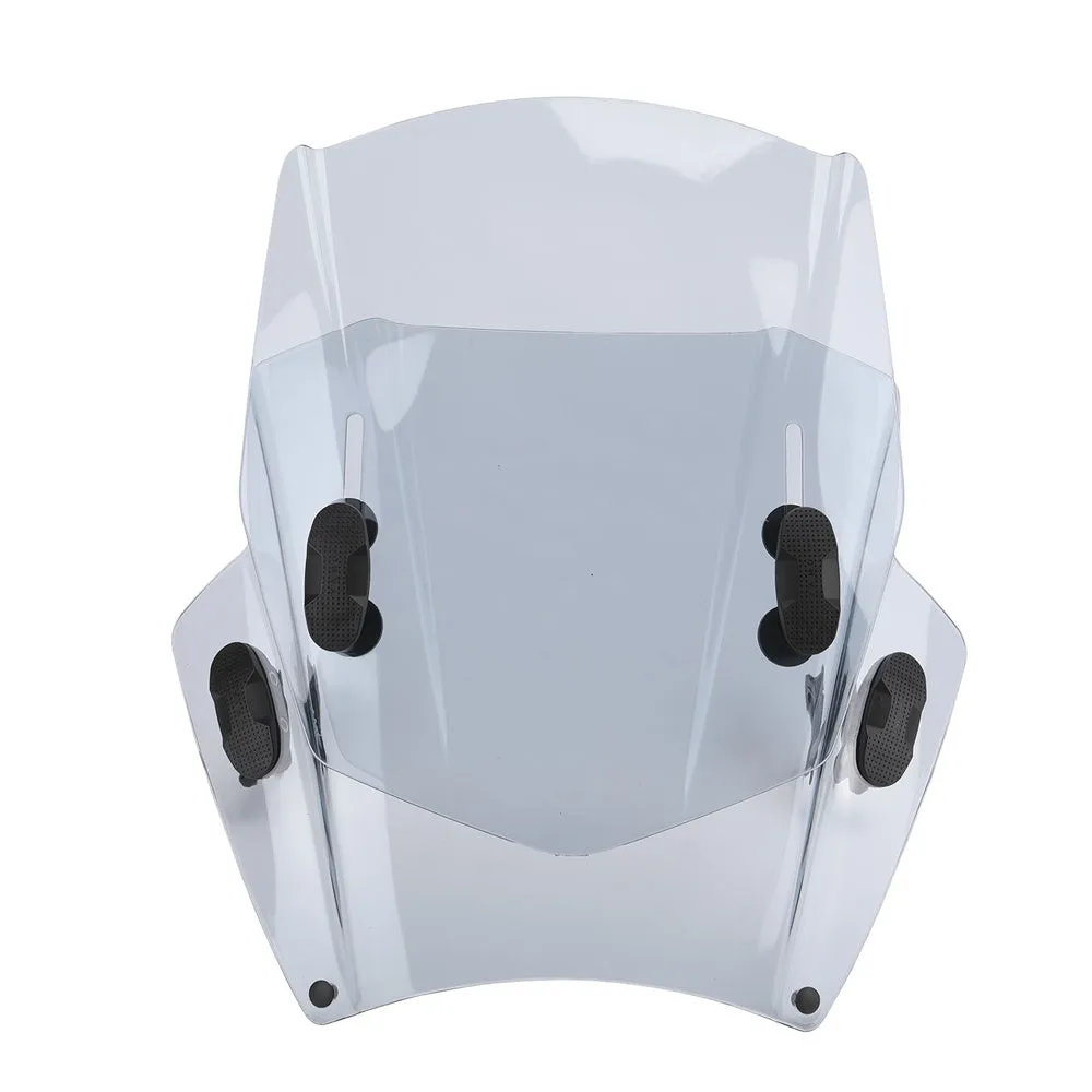 Glass motorcycle windshield for Honda Kawasaki Yamaha Ducati street bike in black 40x40x10cm