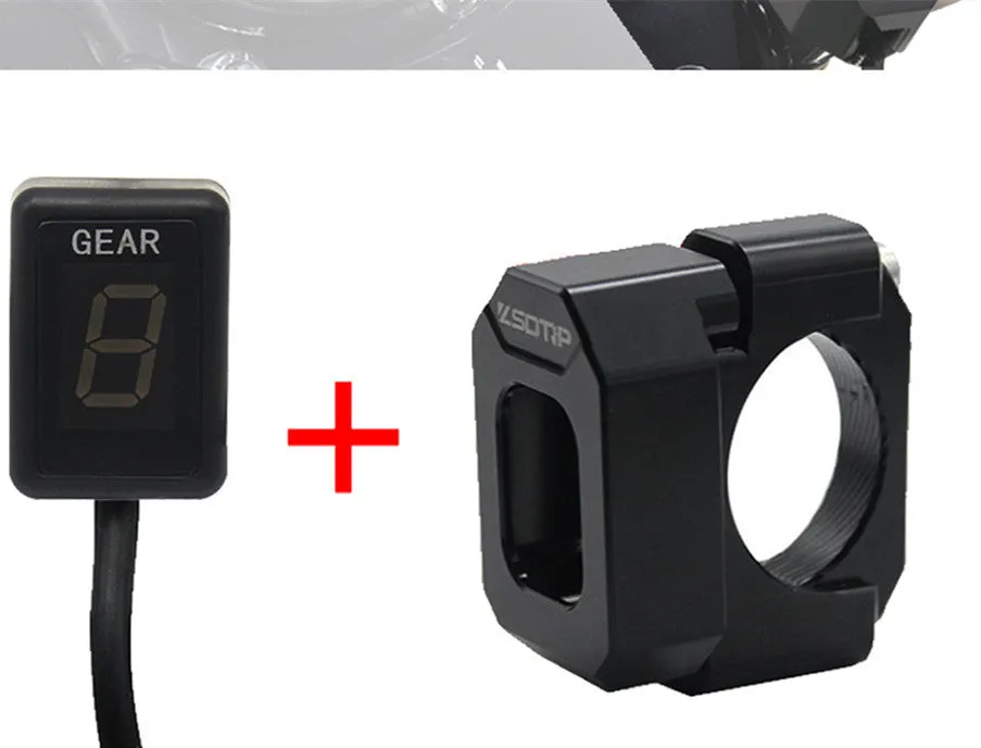 Gear position display digital counter with black shell and red LED letters