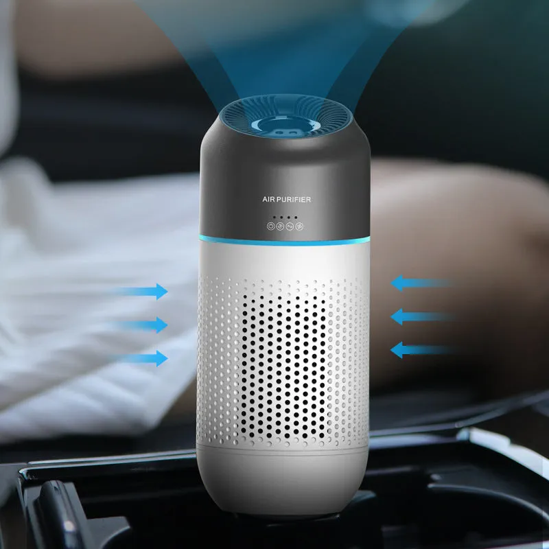 Inductive USB negative ion car air purifier CP01 with H13 composite filter and gesture sensing control