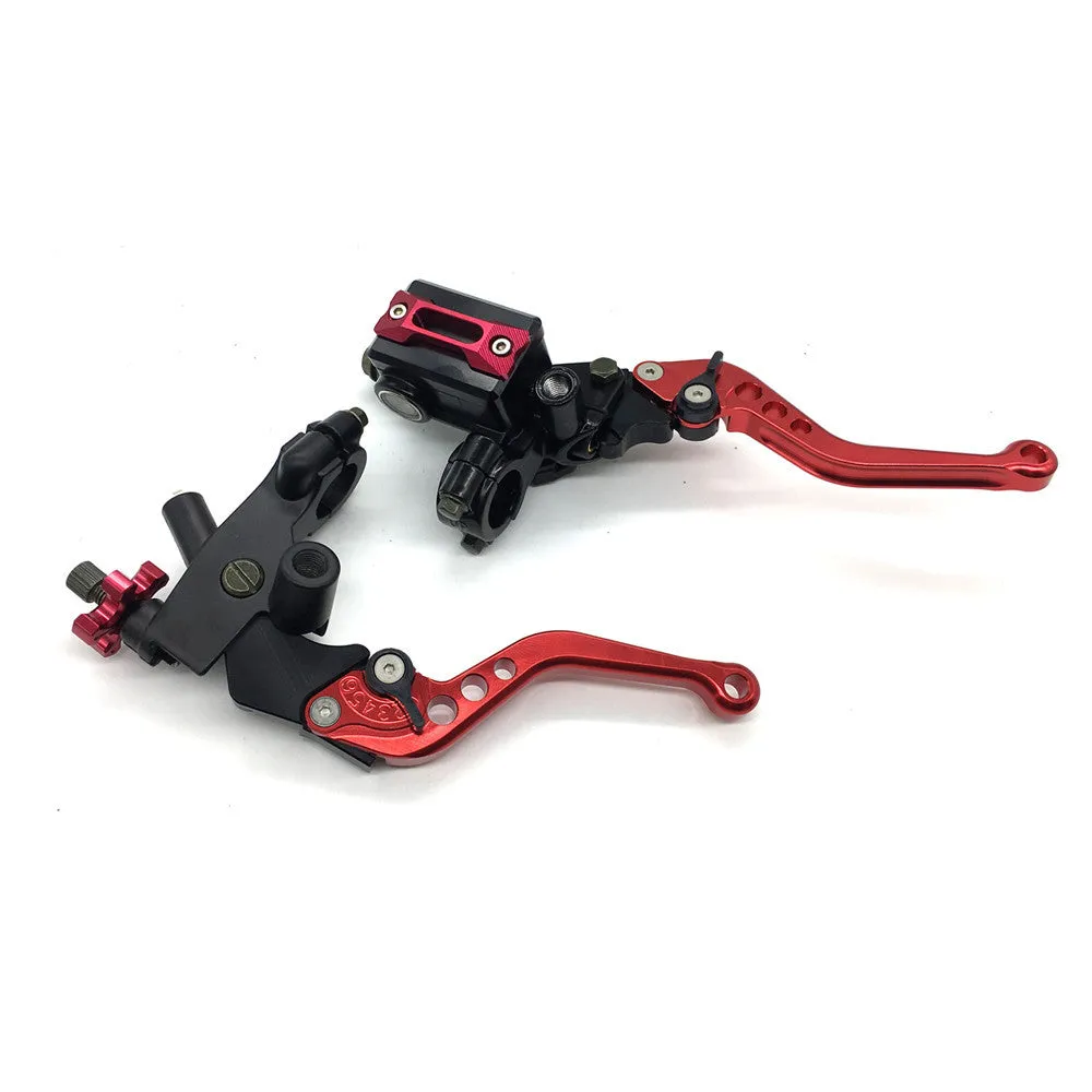 Set of adjustable brake clutch levers for 22mm handlebars in six colour options