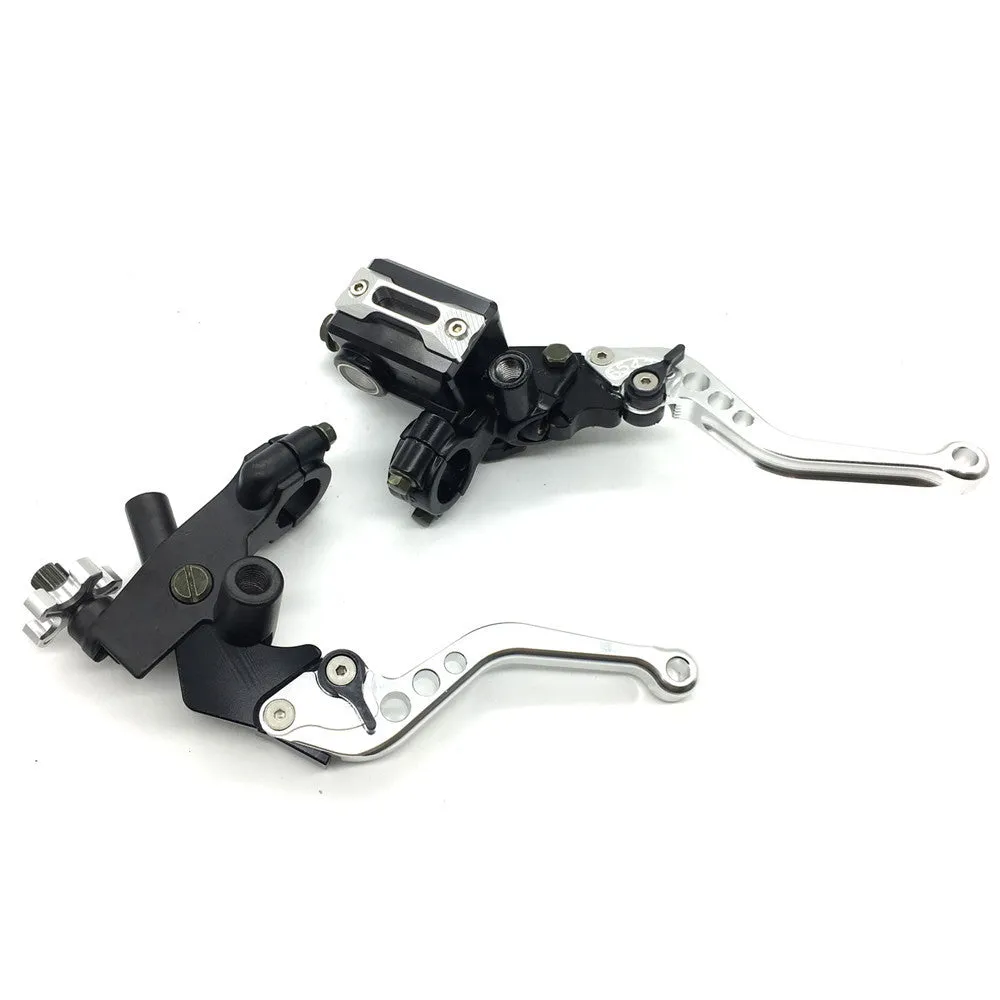 Set of adjustable brake clutch levers for 22mm handlebars in six colour options