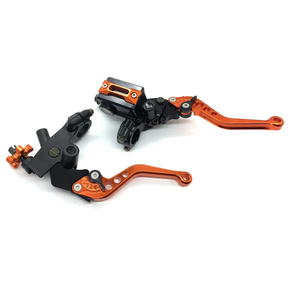 Set of adjustable brake clutch levers for 22mm handlebars in six colour options