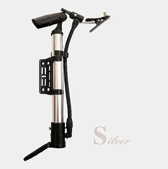 Portable mini bicycle air pump aluminium alloy 5.5x34cm with mounting frame for bike bottle cage