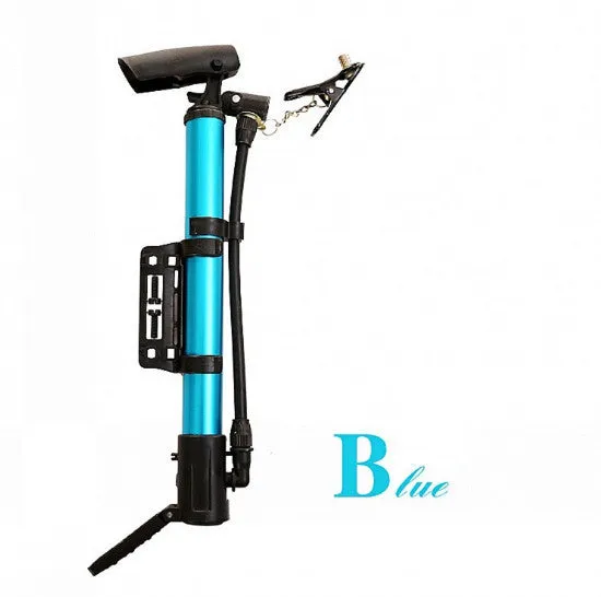 Portable mini bicycle air pump aluminium alloy 5.5x34cm with mounting frame for bike bottle cage
