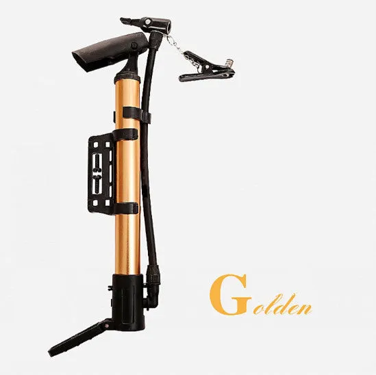 Portable mini bicycle air pump aluminium alloy 5.5x34cm with mounting frame for bike bottle cage