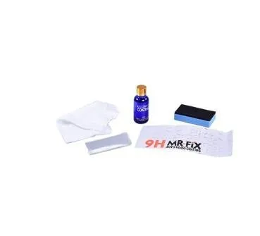 30ml car liquid ceramic coat with 9H hardness and hydrophobic glass coating, includes sponge and cloth
