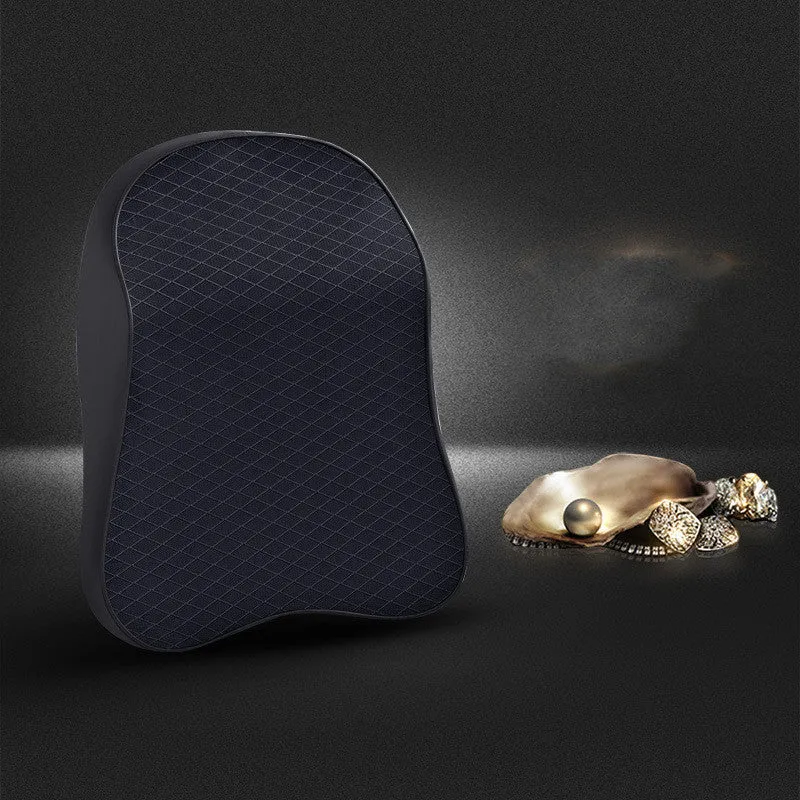 Car seat headrest cushion with memory cotton filler and polyester cover in beige colour