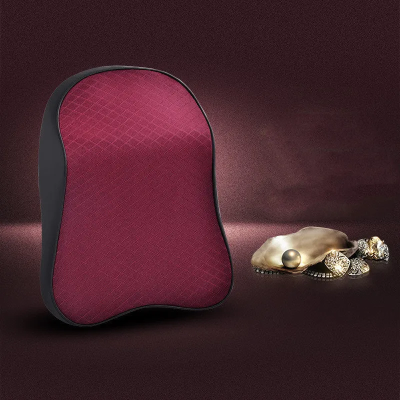 Car seat headrest cushion with memory cotton filler and polyester cover in beige colour