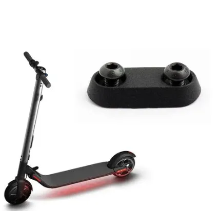 Aluminium black riser fixing latch 46x20mm for Ninebot ES series electric scooter with two mounting screws