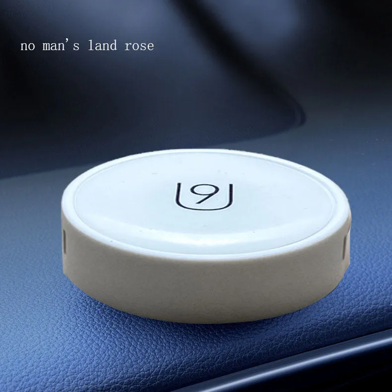 Round solid balm car decoration with floral fruity fragrance in three styles