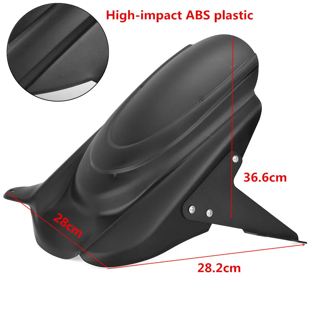 Black plastic rear mudguard for Kawasaki VERSYS650 KLE650 motorcycle