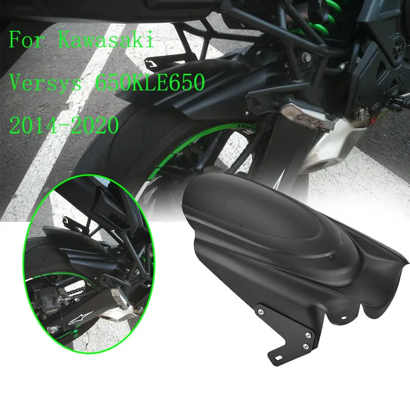 Black plastic rear mudguard for Kawasaki VERSYS650 KLE650 motorcycle