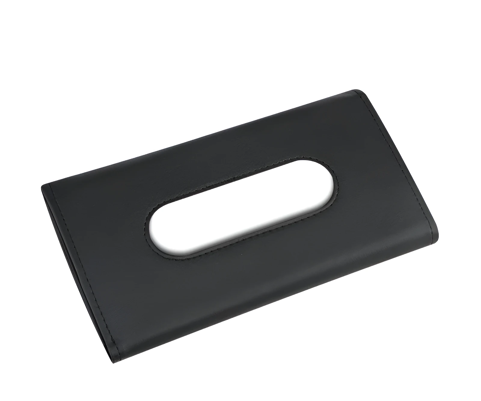 Car tissue hanging holder in PU leather black khaki pink with or without paper towels