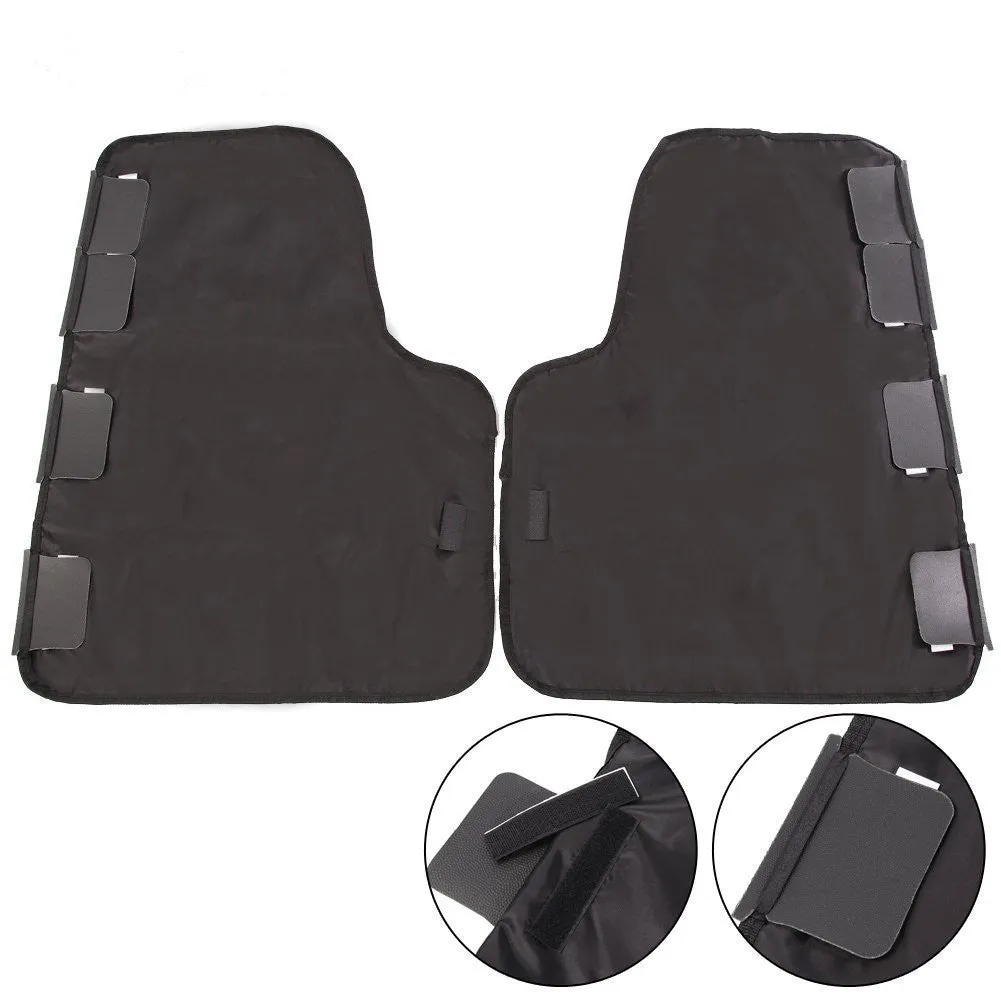 Suede car door mat protective cover in black, grey, and khaki for rear seat and window cushion, 71x56cm