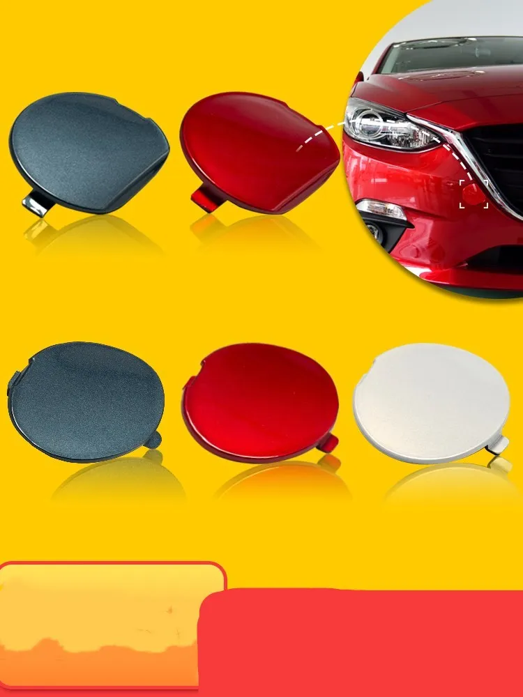 Mazda 3 Axela rear bumper trailer cover in Soul Red for sedan model