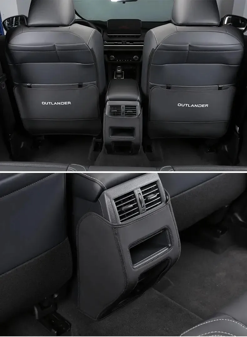 2023 Mitsubishi Outlander leather anti-kick pad set of 3 pieces for seat armrest and footwell protection