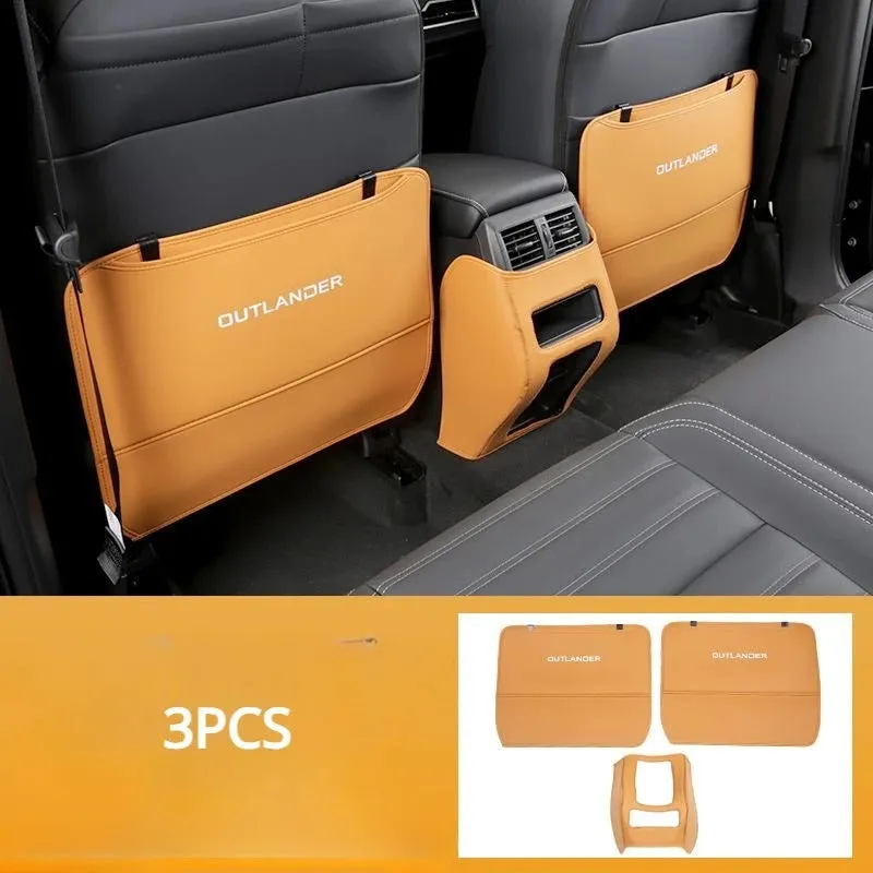 2023 Mitsubishi Outlander leather anti-kick pad set of 3 pieces for seat armrest and footwell protection