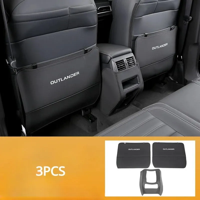 2023 Mitsubishi Outlander leather anti-kick pad set of 3 pieces for seat armrest and footwell protection