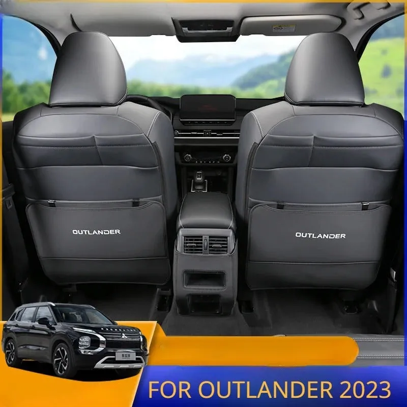 2023 Mitsubishi Outlander leather anti-kick pad set of 3 pieces for seat armrest and footwell protection
