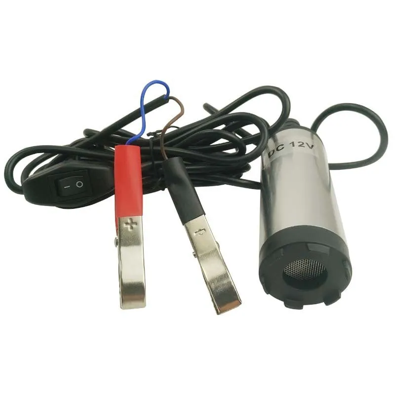 12V 24V electric submersible diesel fuel pump with stainless steel shell and 3-metre power wire