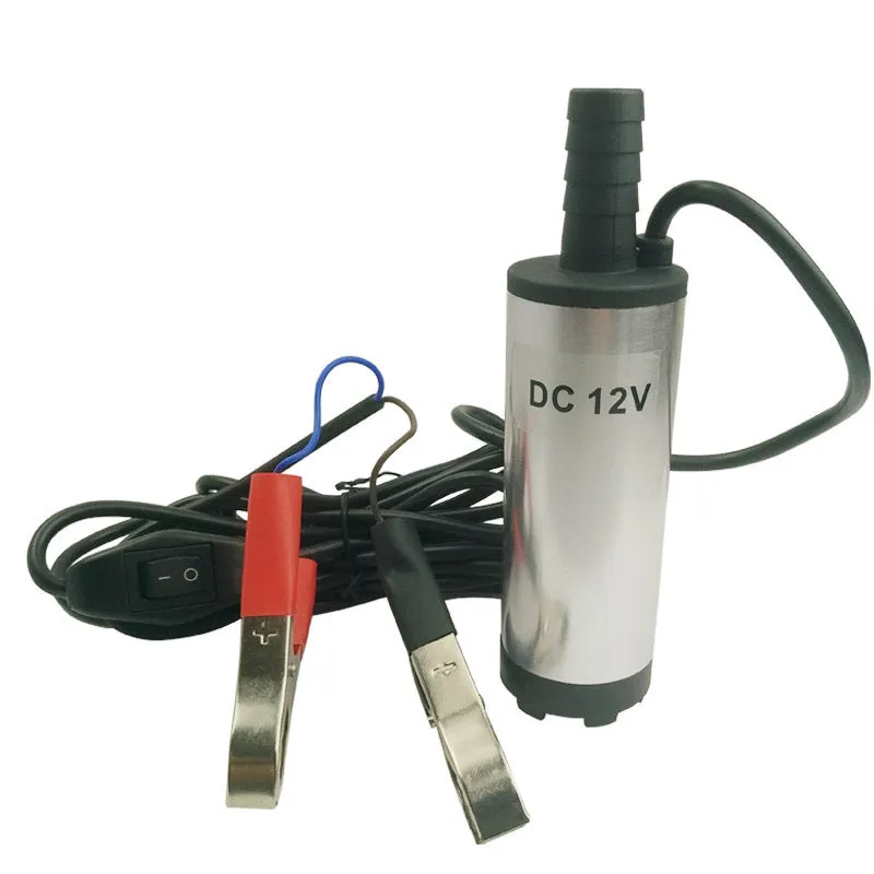 12V 24V electric submersible diesel fuel pump with stainless steel shell and 3-metre power wire