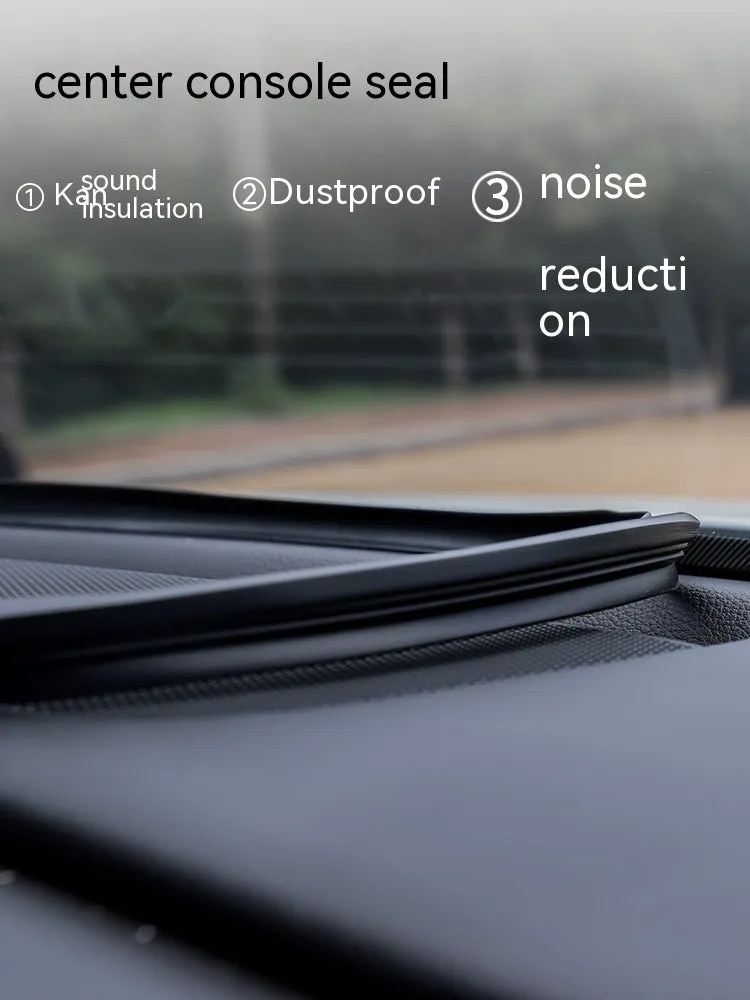 Silicone dashboard seal strip for Outlander car, showing length and double-sided card slots.