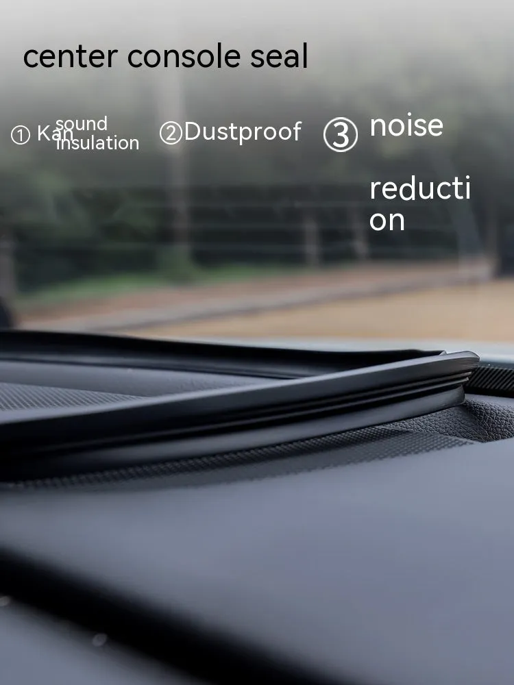 Silicone dashboard seal strip for Outlander car, showing length and double-sided card slots.