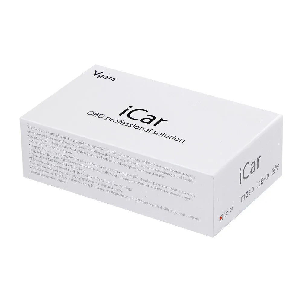 Vgate iCar 2 ELM327 Bluetooth OBD2 diagnostic tool plugged into vehicle OBDII port