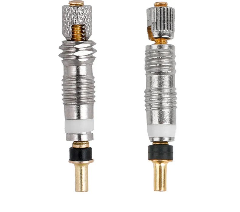 Deemount aluminium tubeless bicycle valve with copper core and alloy cap in black colour