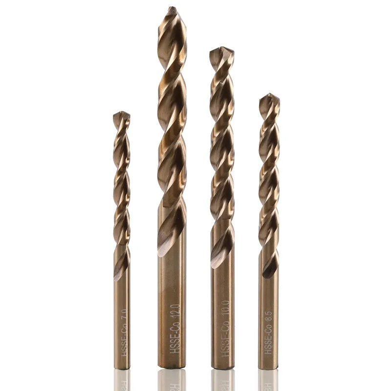 Stainless steel straight shank twist drill bit for metal iron aluminium drilling, 1mm to 10mm sizes