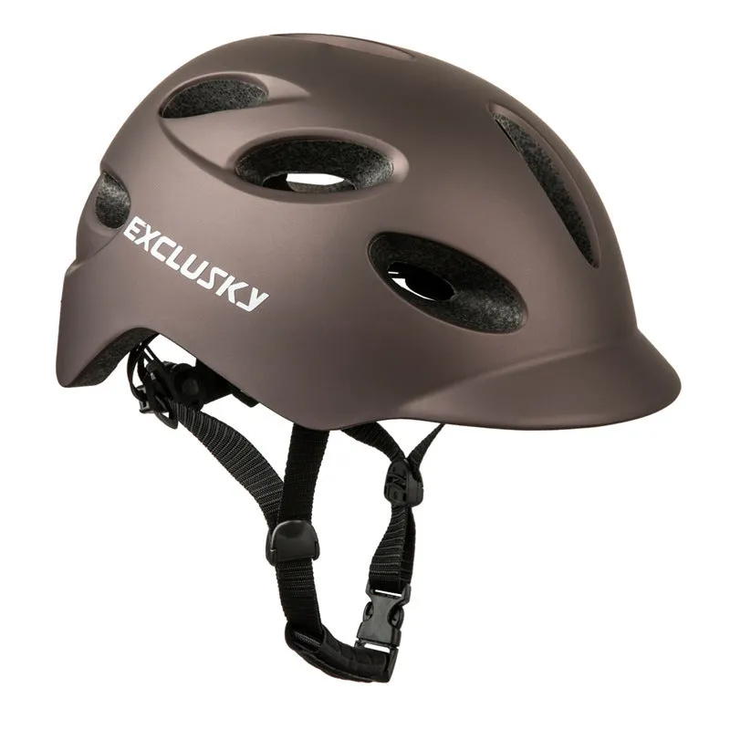Electric LED cycling helmet with tail light, In-Mold PC shell and EPS liner, available in multiple colours and sizes M/L