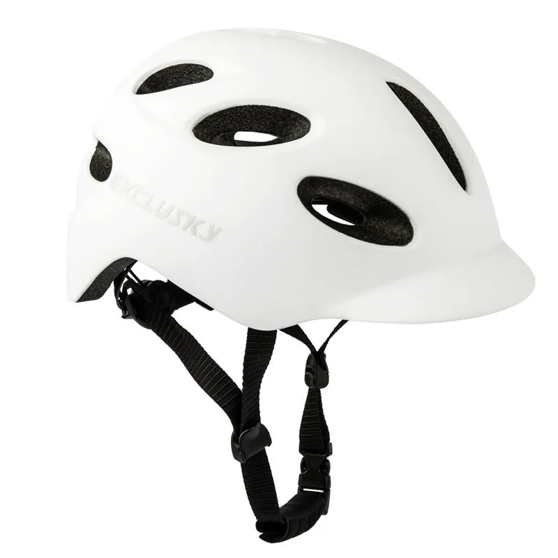 Electric LED cycling helmet with tail light, In-Mold PC shell and EPS liner, available in multiple colours and sizes M/L